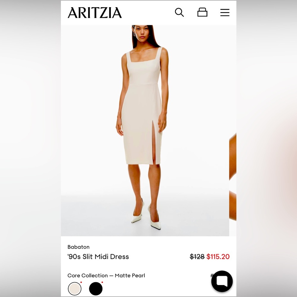 Aritzia 90s Slit Midi Dress